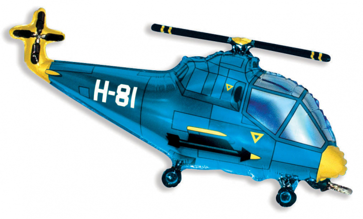 Шар Фигура, Вертолёт (синий) / Helicopter (в упаковке)