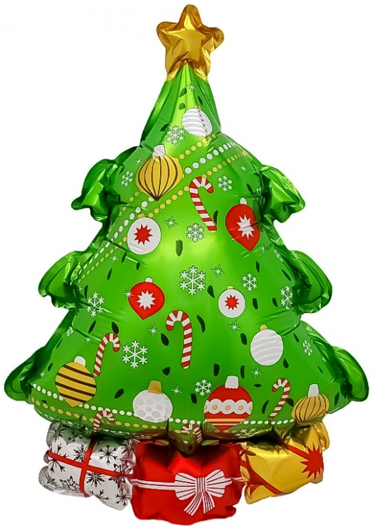 Шар Мини-фигура Новогодняя елочка (в упаковке)   