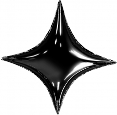 Шар Звезда, 4х-конечная Черный