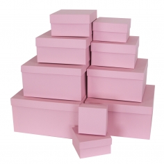 Набор коробок 10 в 1 Розовый