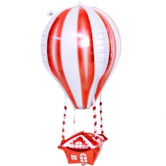 Шар Фигура, 3D, Воздушный шар, Аэростат, Красный (в упаковке) 