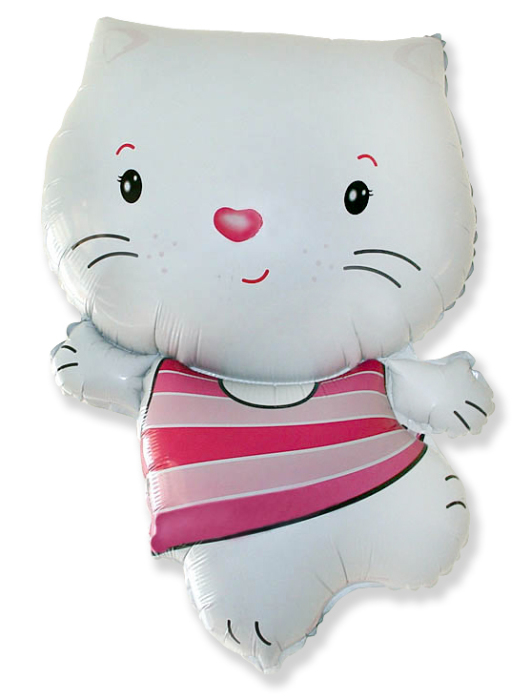 Шар Фигура Котёнок (белый) / A little Cat (в упаковке)