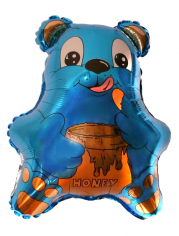 Шар Мини-фигура Медвежонок с мёдом (синий) / Bear (в упаковке)