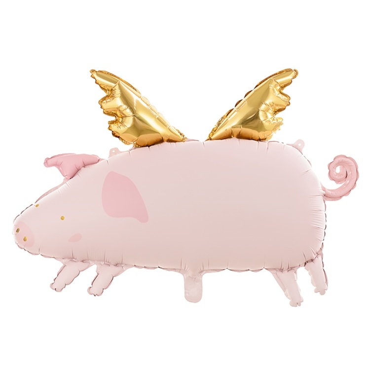 Шар Фигура Свинка с крыльями Pink (в упаковке)