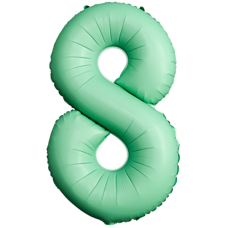 Шар Цифра "8" Slim Мятный / Mint (в упаковке) 