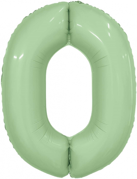 Шар Цифра "0" Slim, Олива (в упаковке)