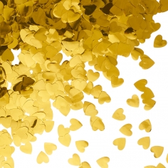 Конфетти фольга Сердце, Золото, Металлик 1,5 см