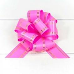 Бант-шар 5 см с золотой полосой Розовый