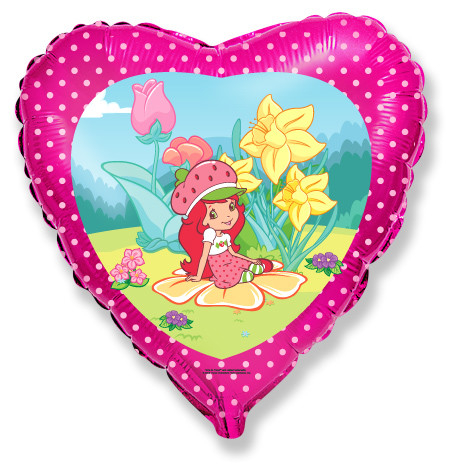 Шар Сердце, Девочка-клубничка в саду / Strawberry